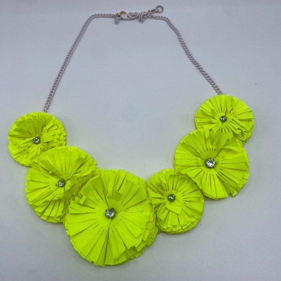 J. Crew Crewcuts Yellow Cloth Flower Necklace - Picture 1 of 4